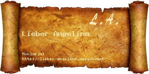Lieber Angelina névjegykártya